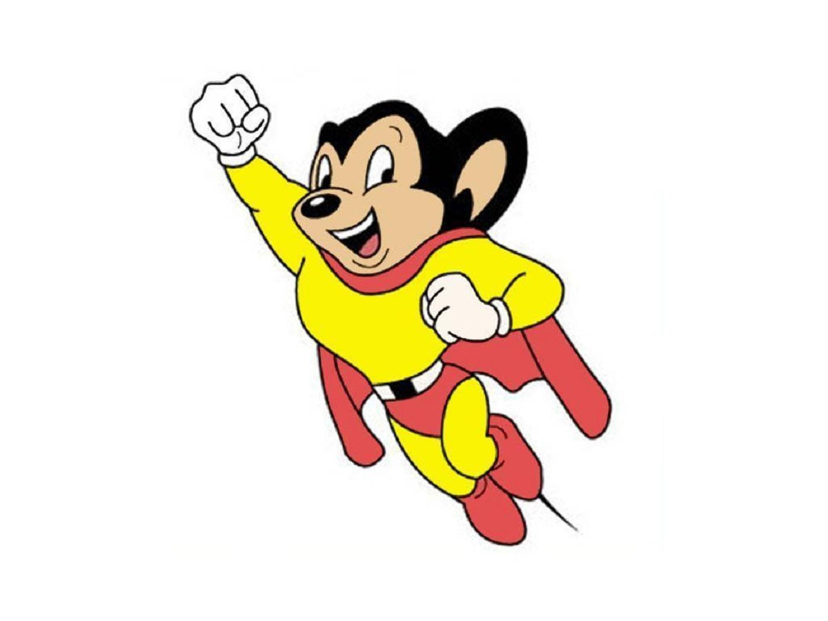 Classic Mighty Mouse Superhero Background