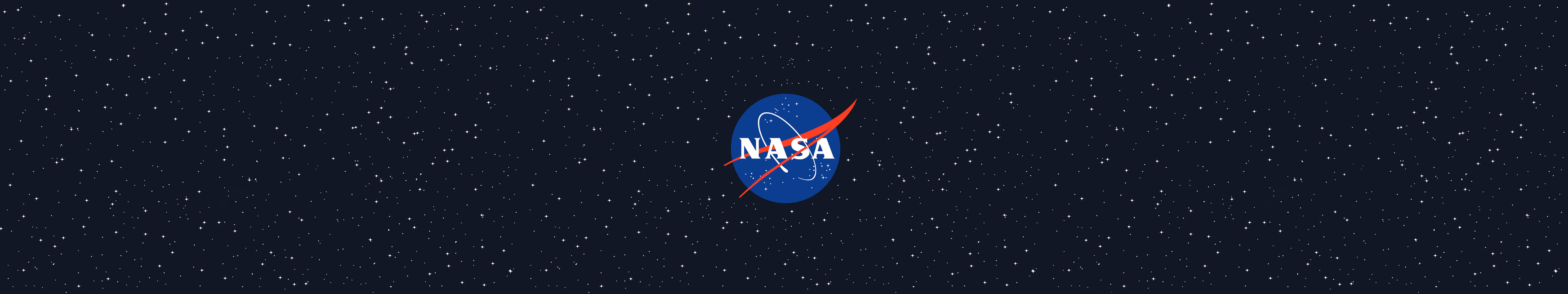 Classic Nasa Logo Three Screen Background