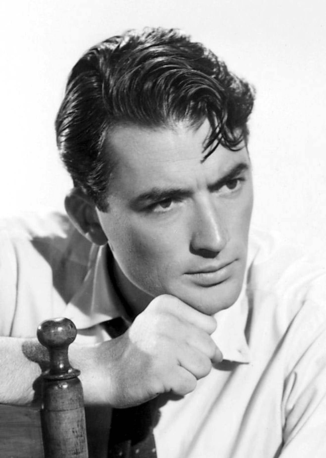 Classic Portrait Of Legendary Actor Gregory Peck Background