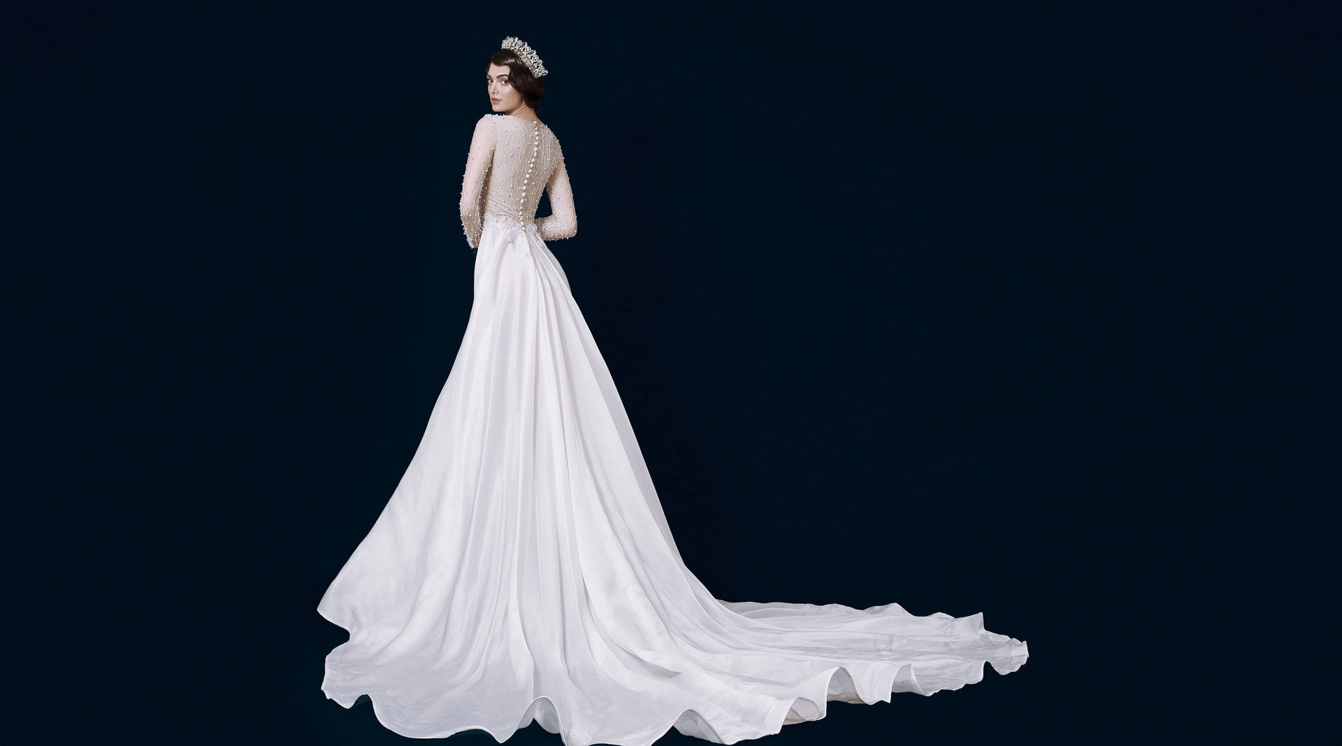 Classic Princess Wedding Dress Background