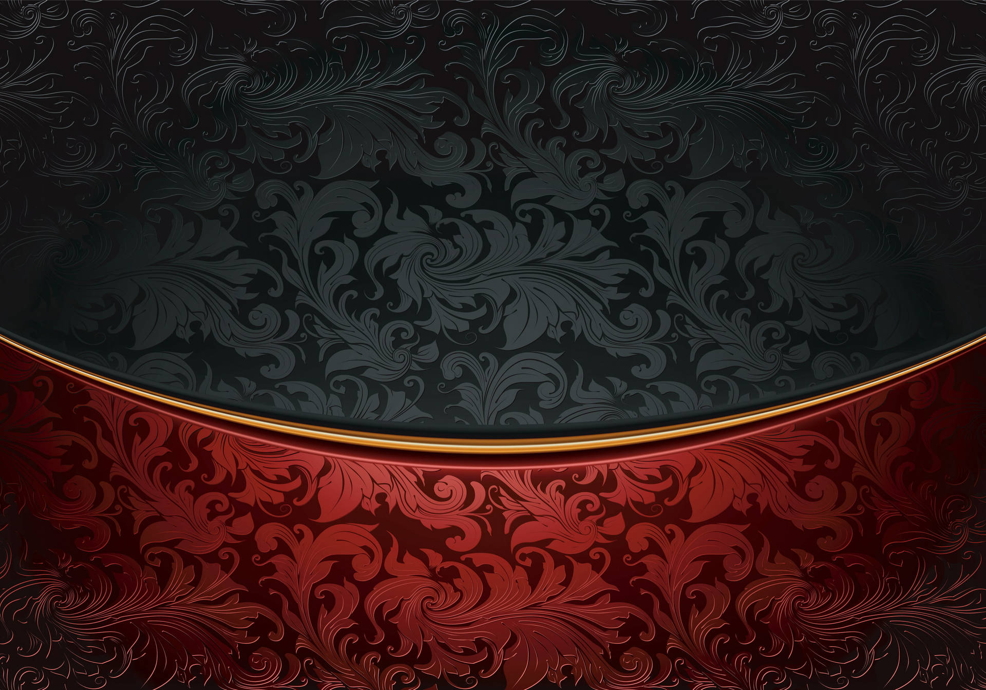 Classic Red And Black Floral Patterns Background