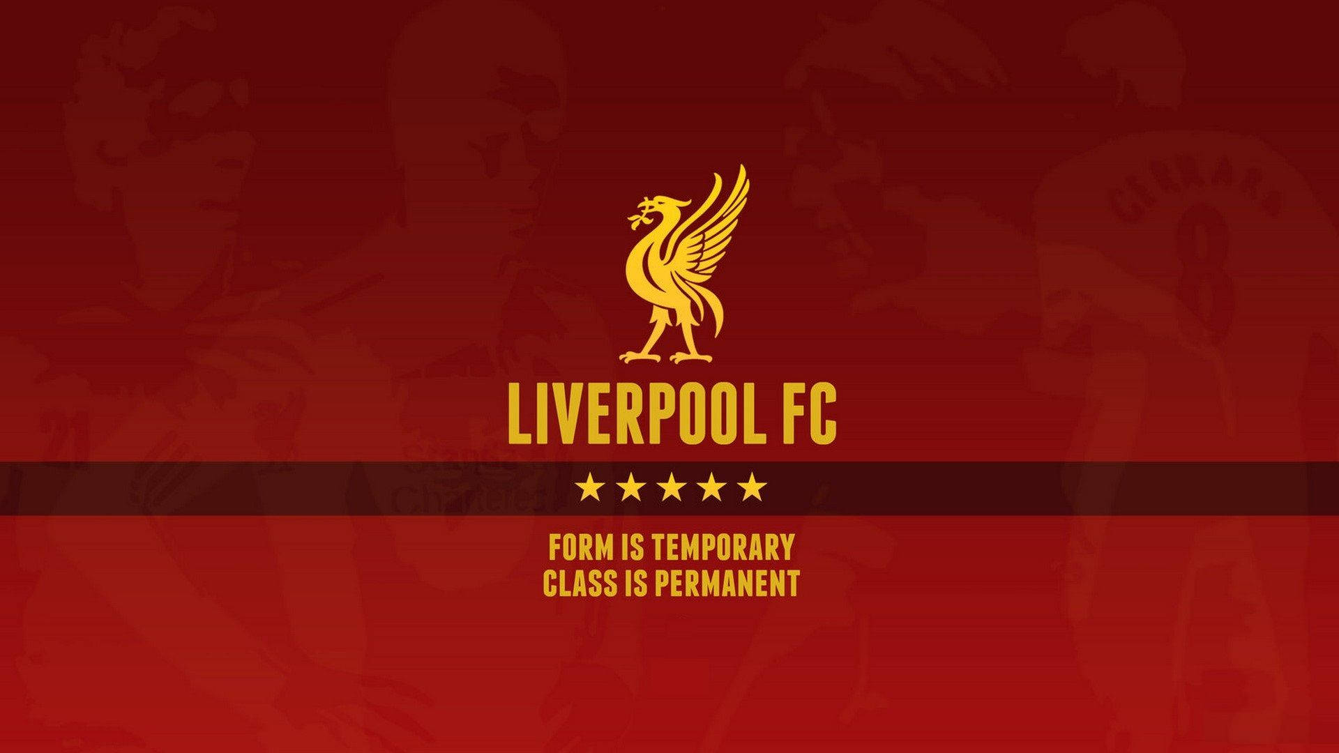 Classic Red And Gold Liverpool Fc Background