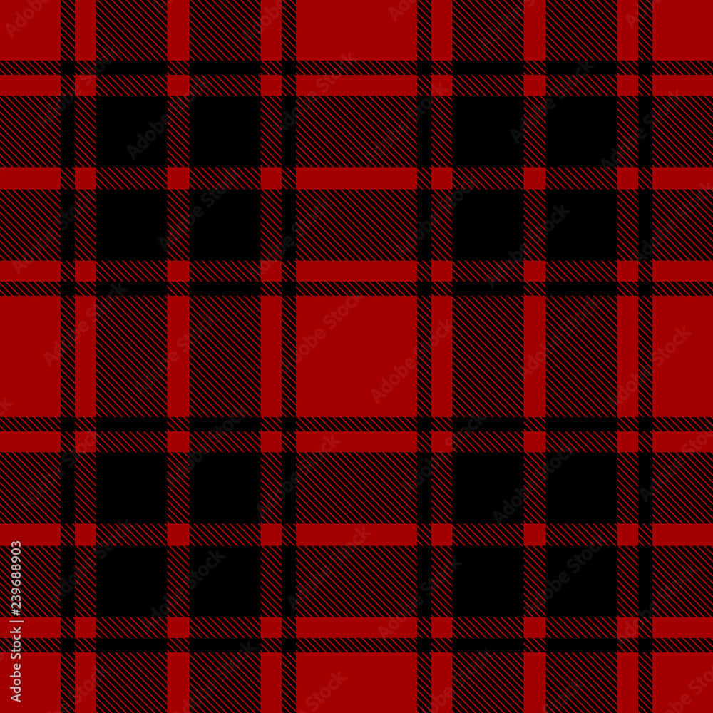 Classic Red Checkered Print Background