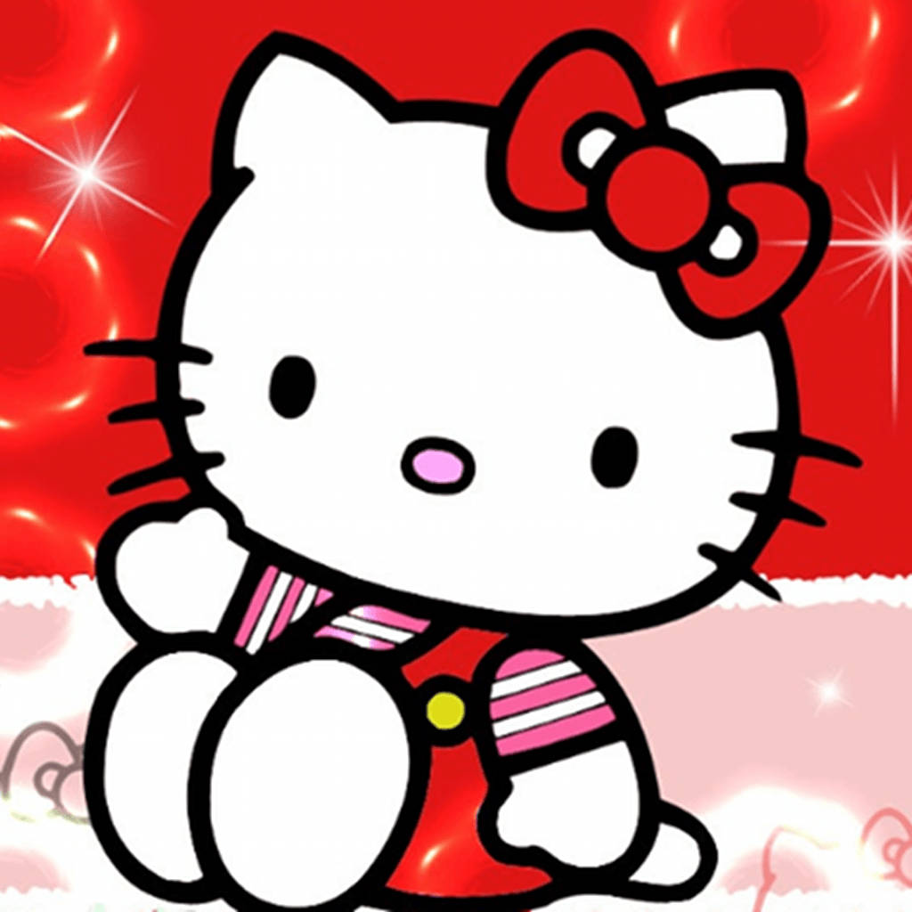 Classic Red Hello Kitty Background