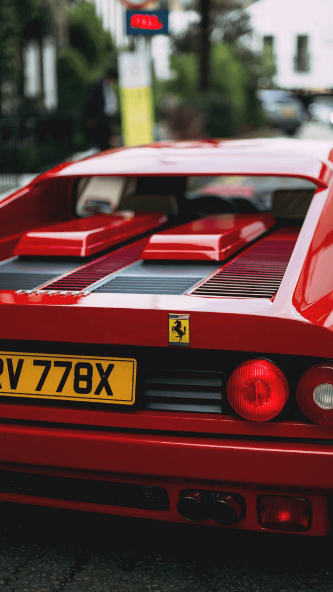 Classic Red Supercar Ferrari Phone Background