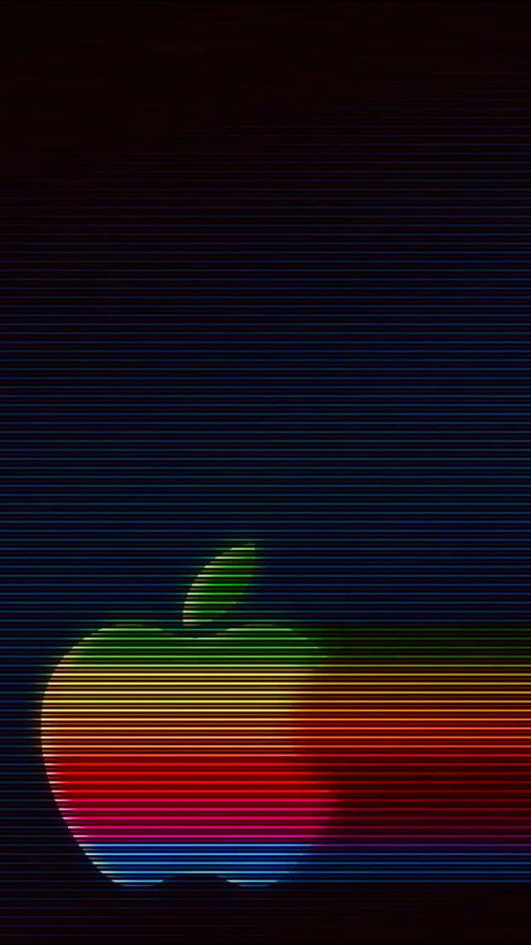 Classic Retro Apple Logo Background