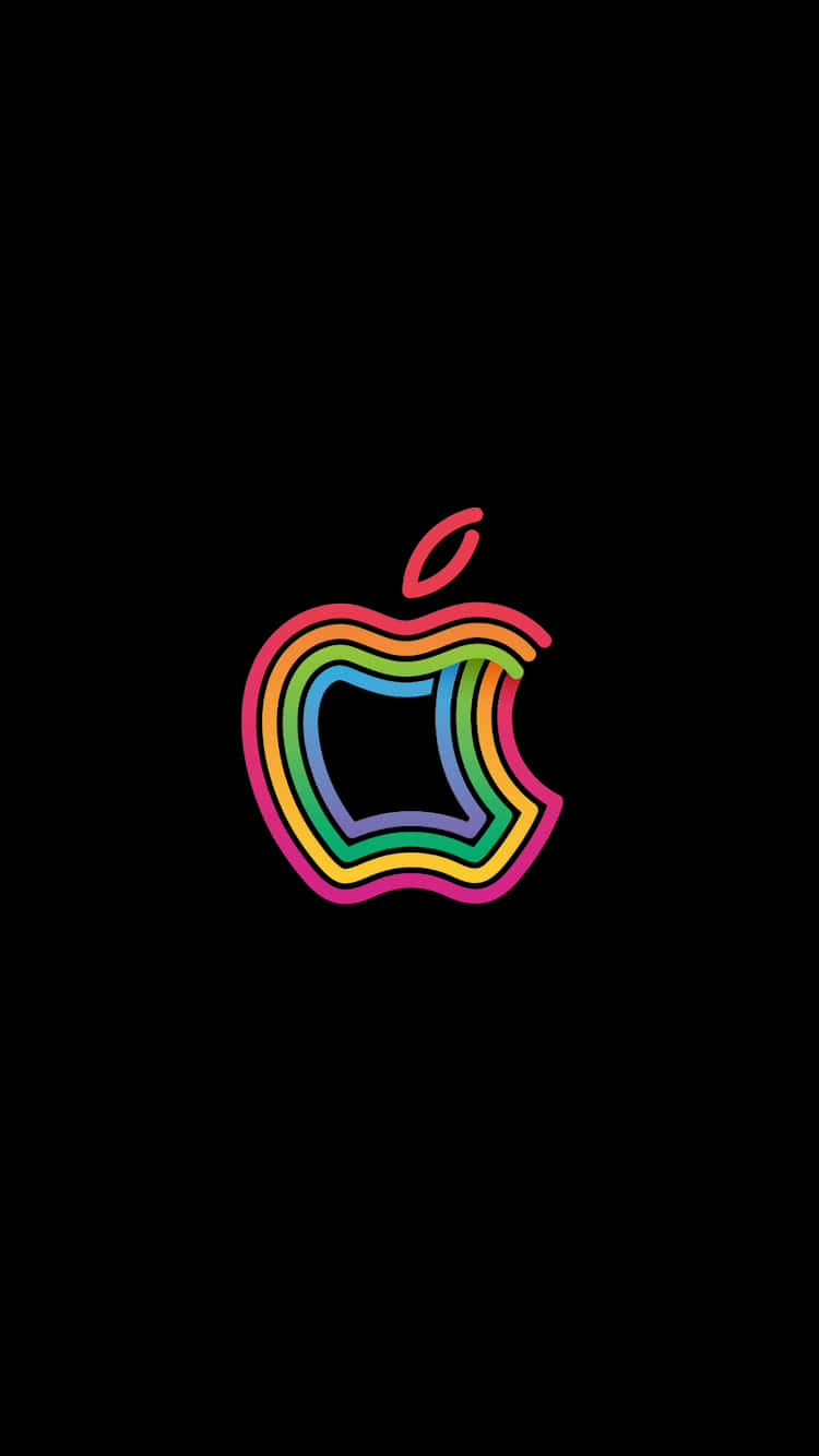 Classic Retro Apple Logo Background
