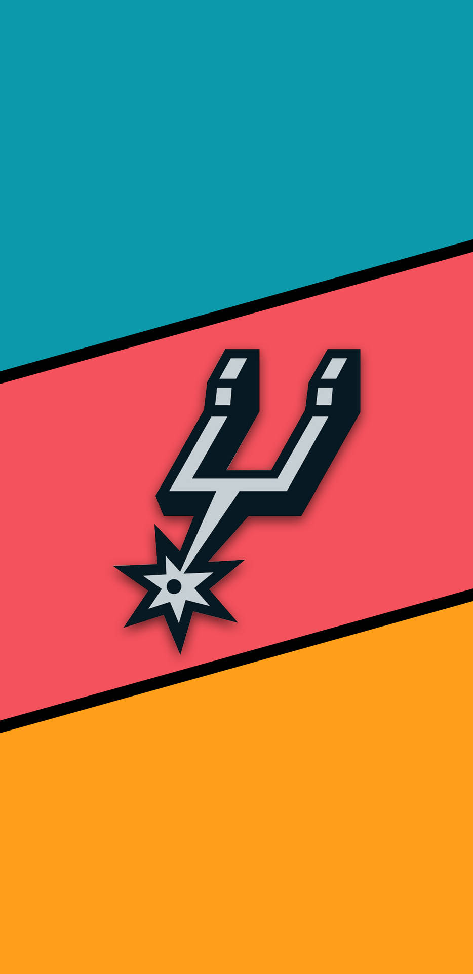 Classic Retro San Antonio Spurs Logo Background