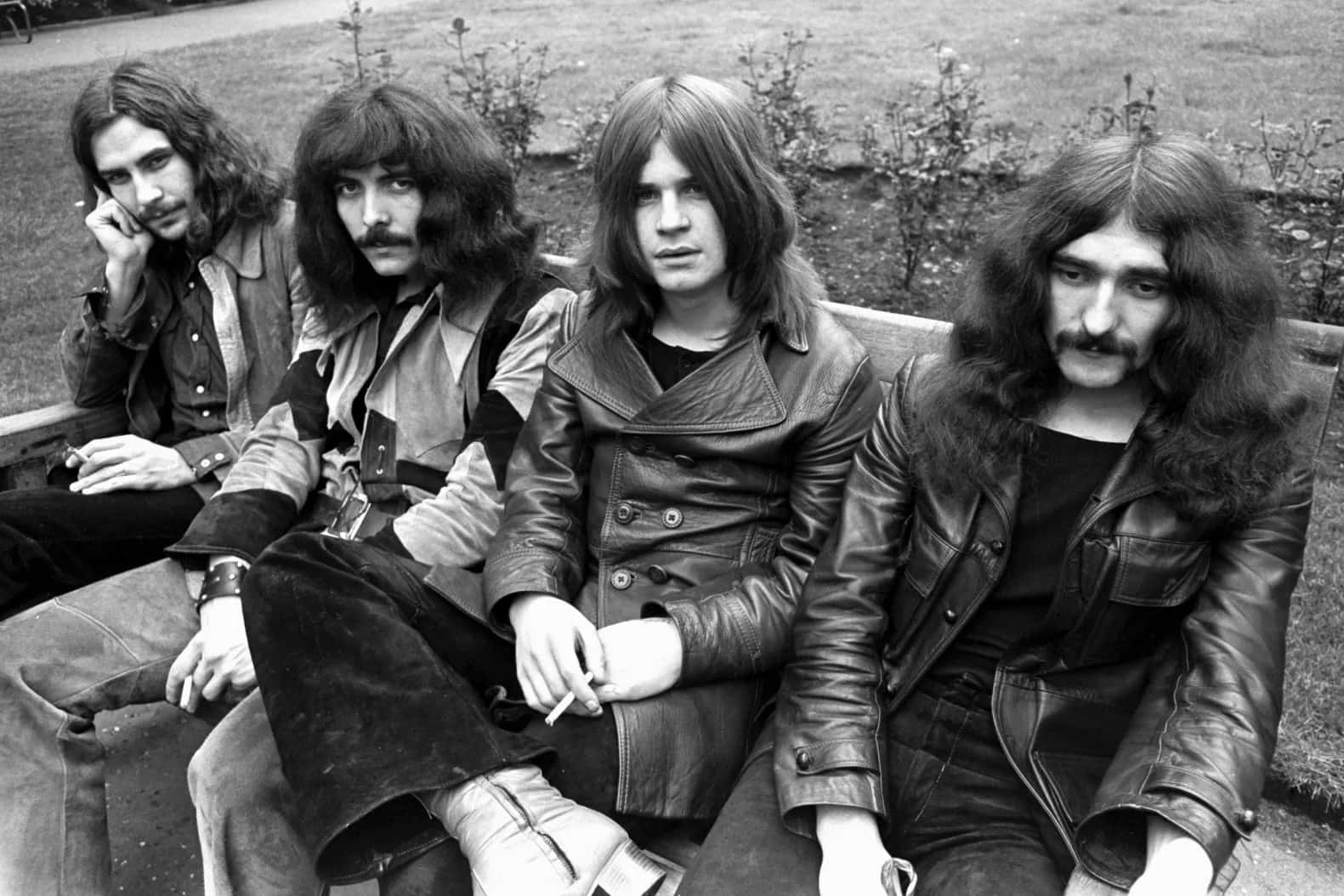 Classic_ Rock_ Band_ Outdoors_ Black_and_ White_ Photo Background