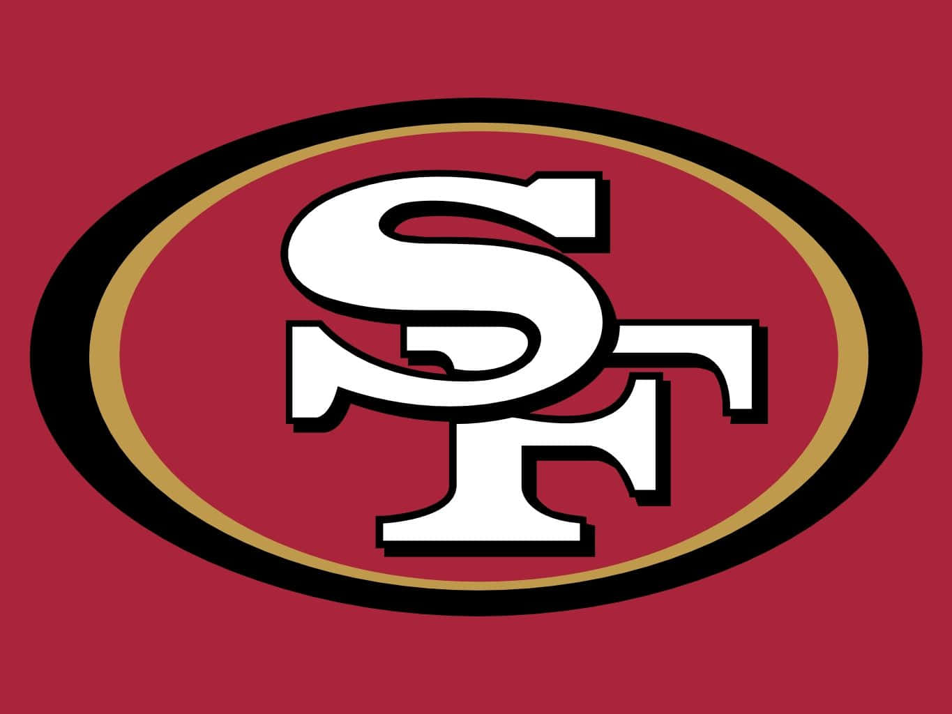 Classic San Francisco Red 49ers Logo Background