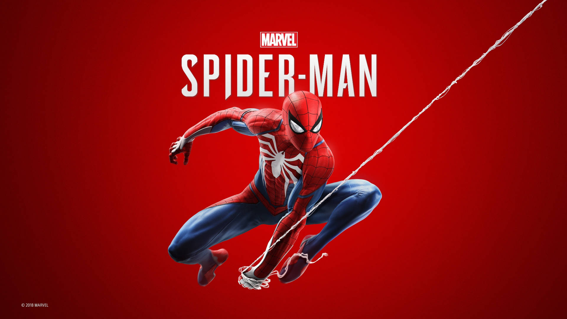 Classic Spider Man Red Art Background