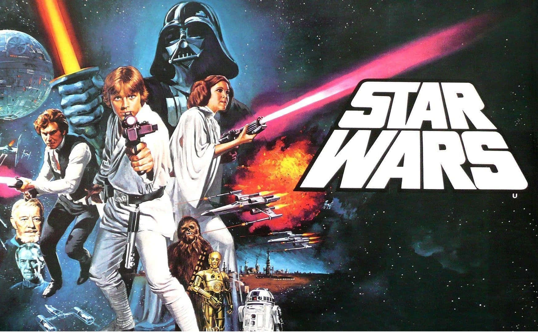 Classic Star Wars Movie Poster Art Background