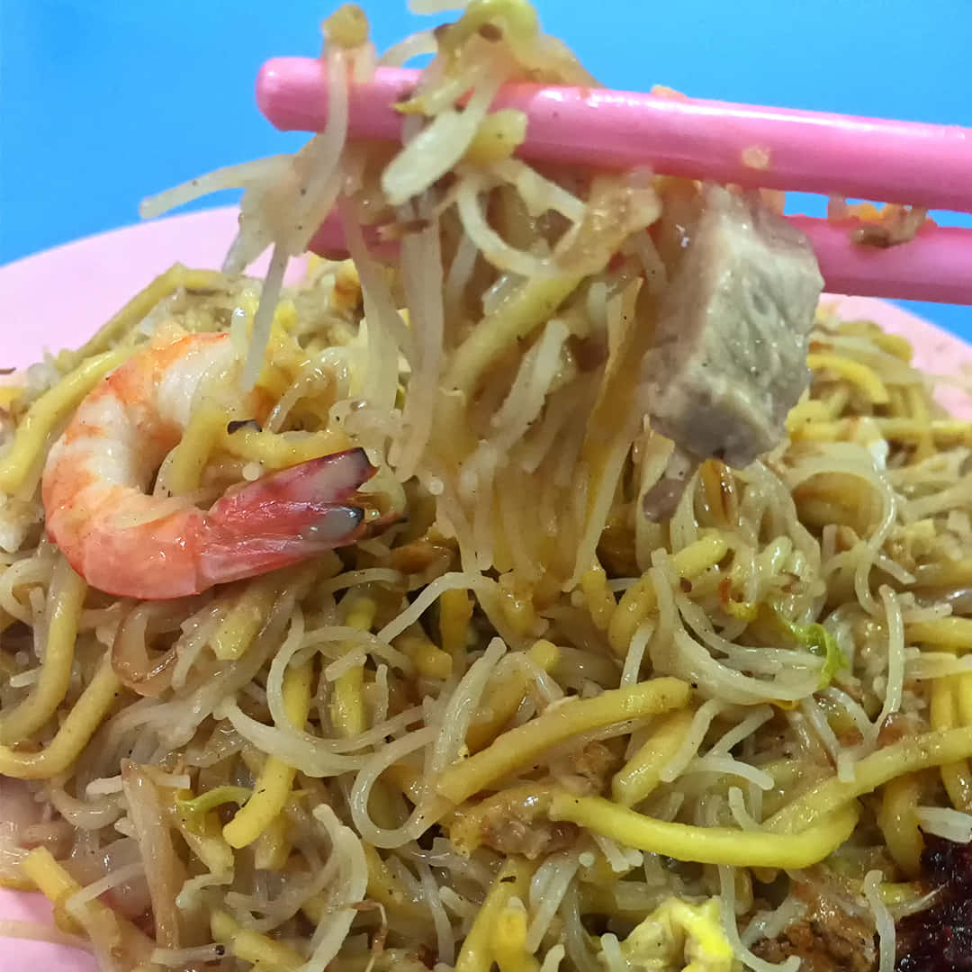 Classic Stir Fried Hokkien Mee Background