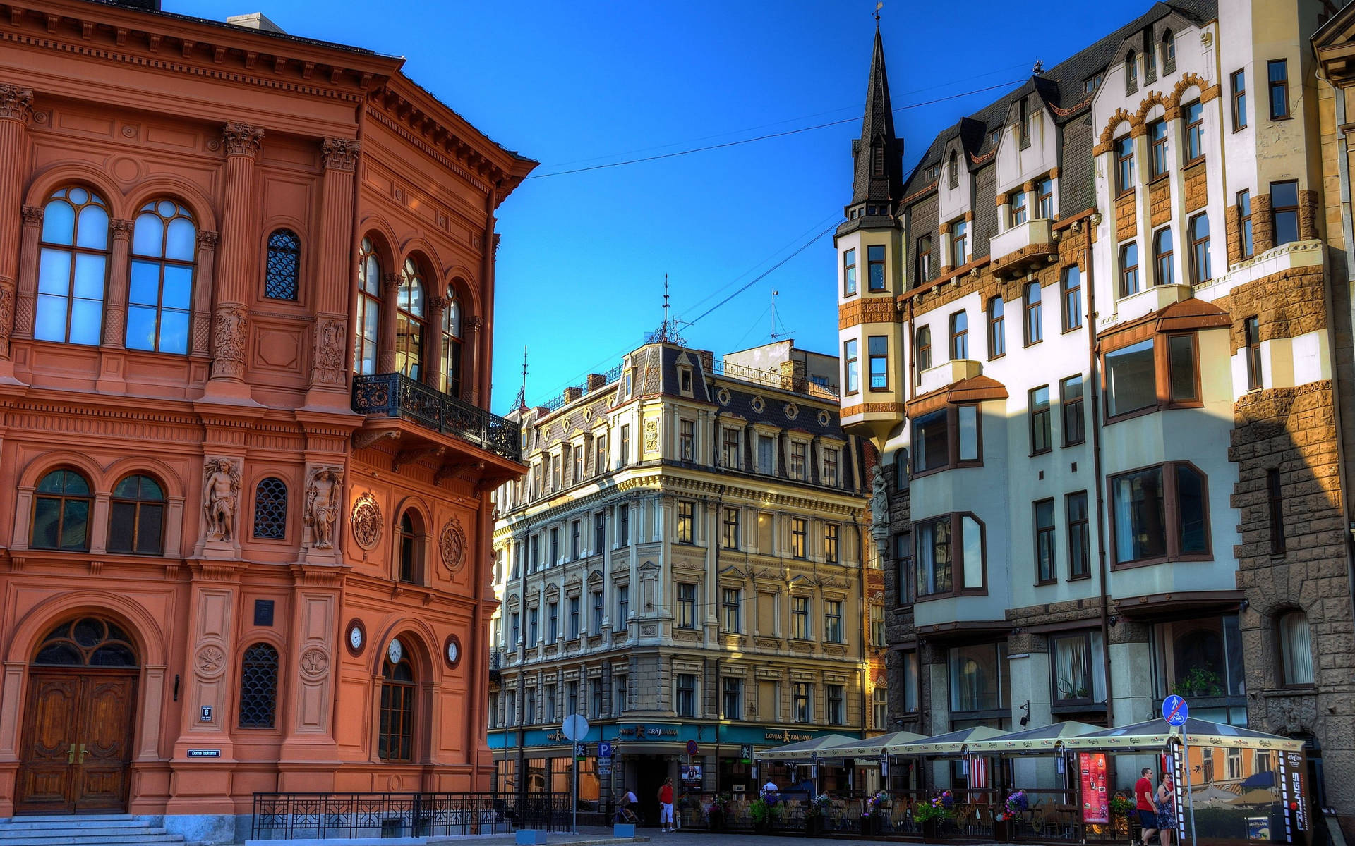 Classic Structure In Riga Background