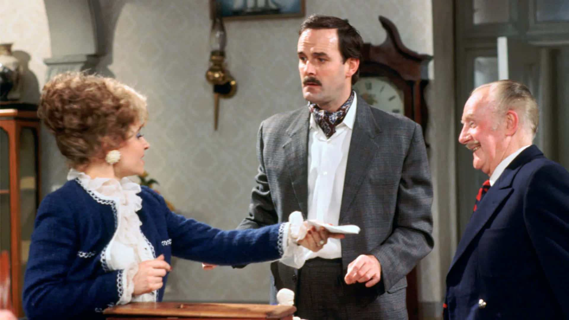 Classic_ T V_ Show_ Scene_ John_ Cleese Background