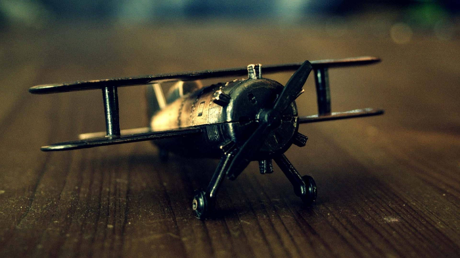 Classic Toy Airplane Background