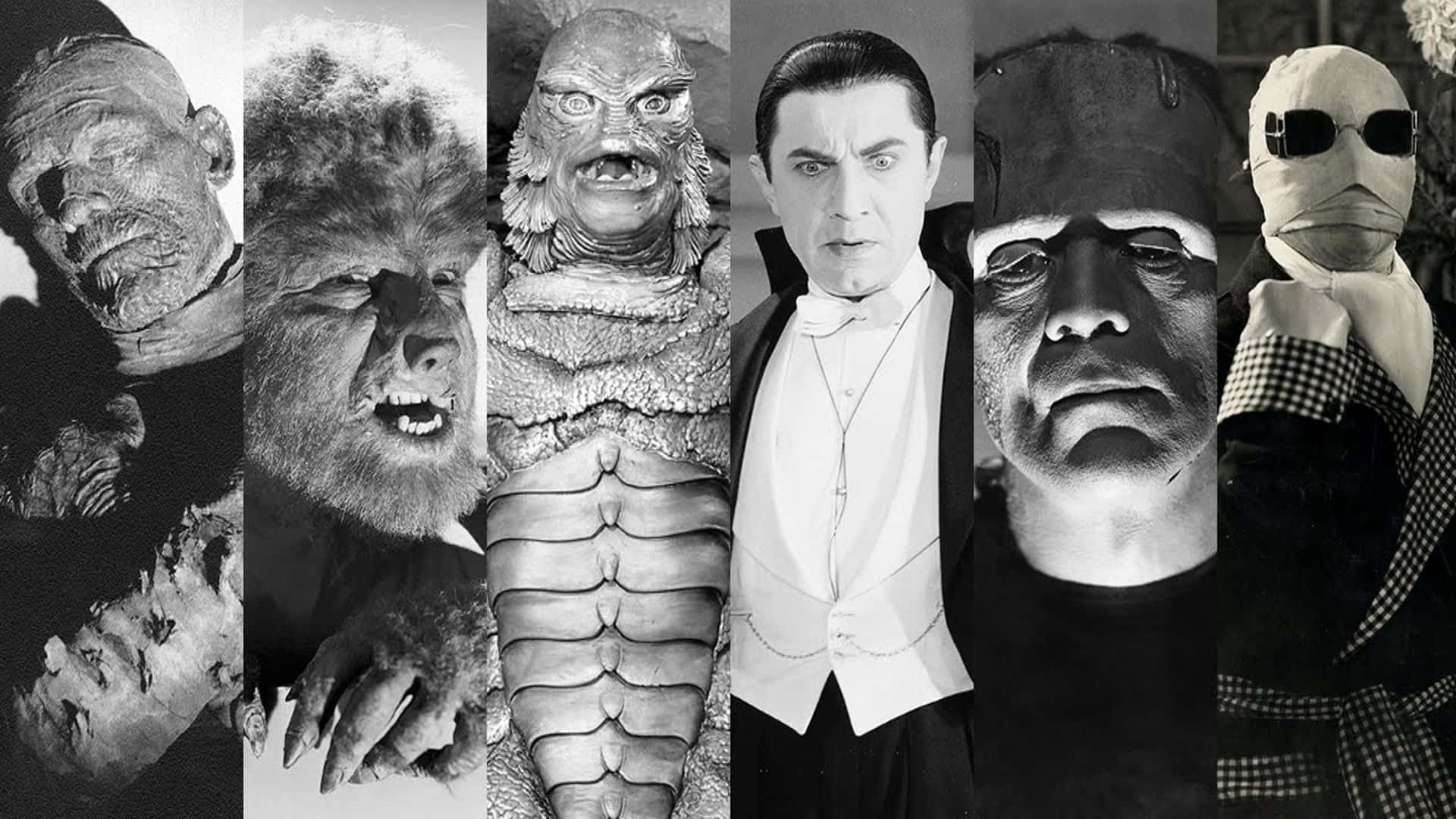 Classic Universal Monsters Collage Background