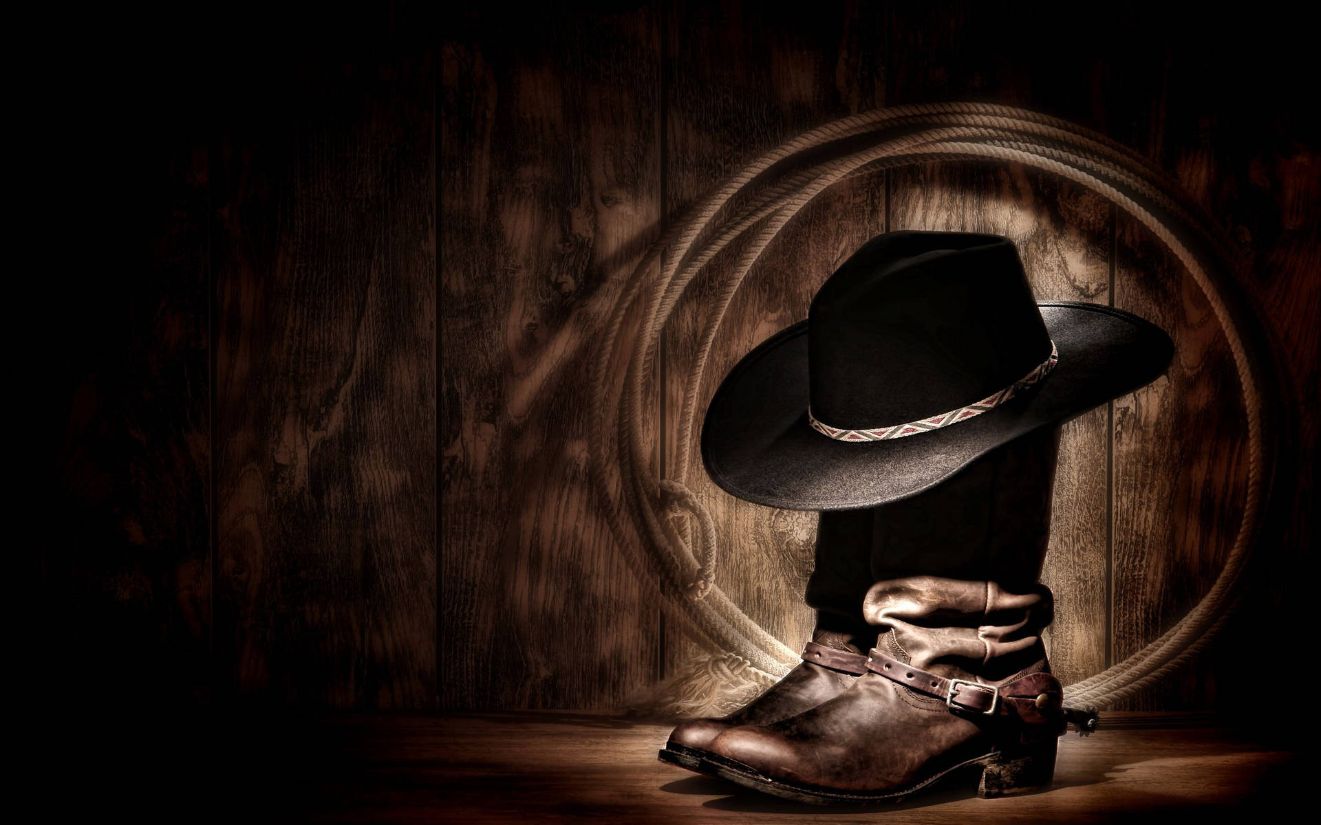 Classic Western Cowboy Boots Background