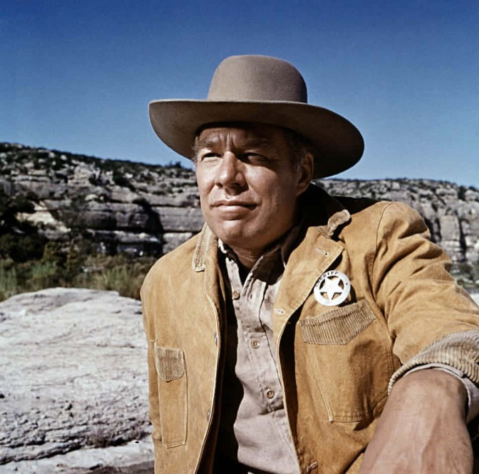 Classic Western Sheriff Outdoors Background