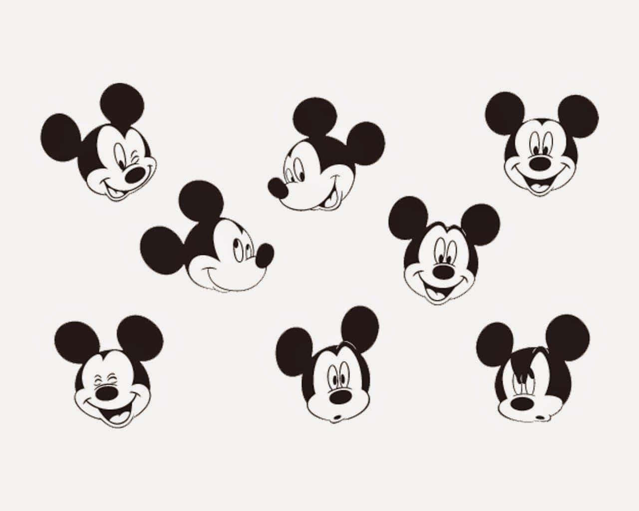 Classic White Mickey Mouse Background