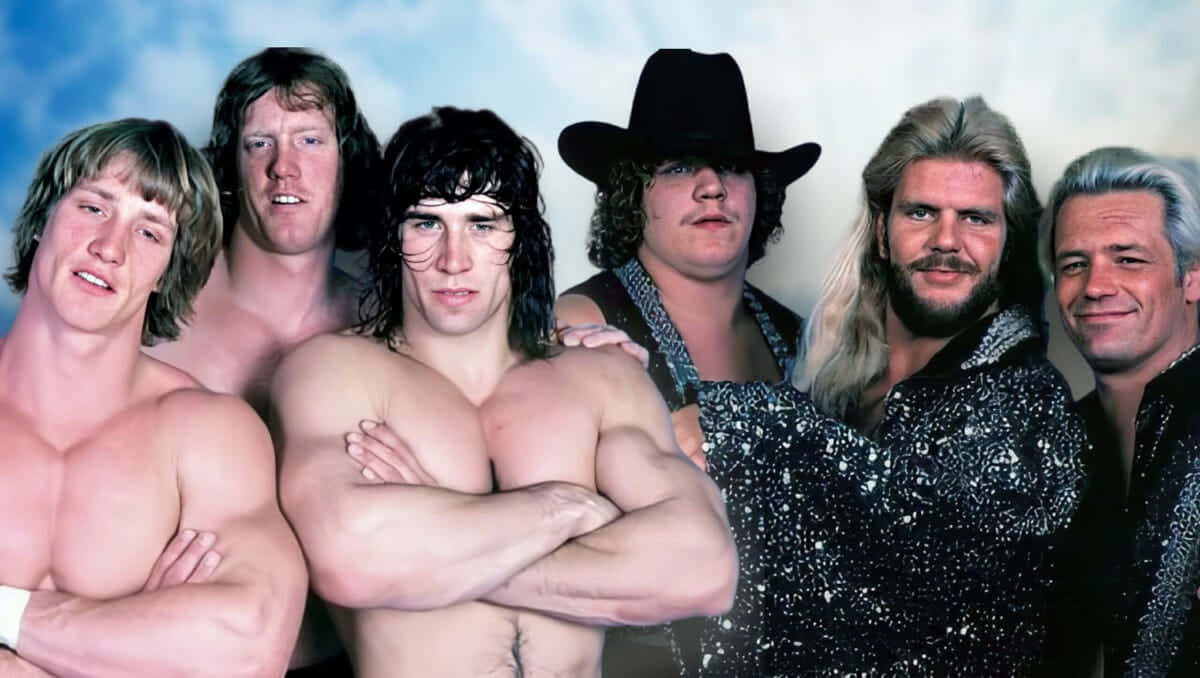 Classic Wrestling Group Portrait Background