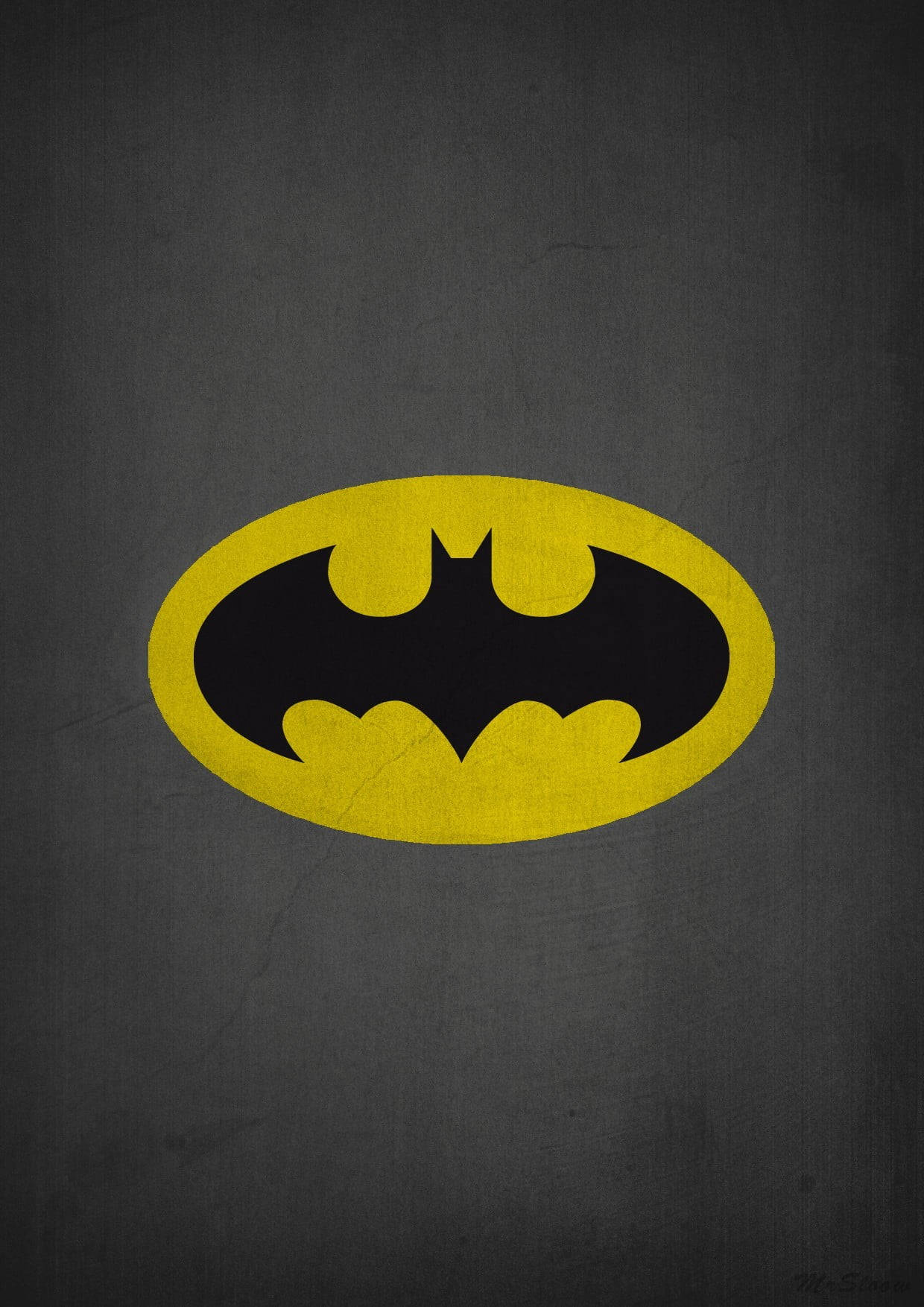 Classic Yellow Batman Logo Iphone Background