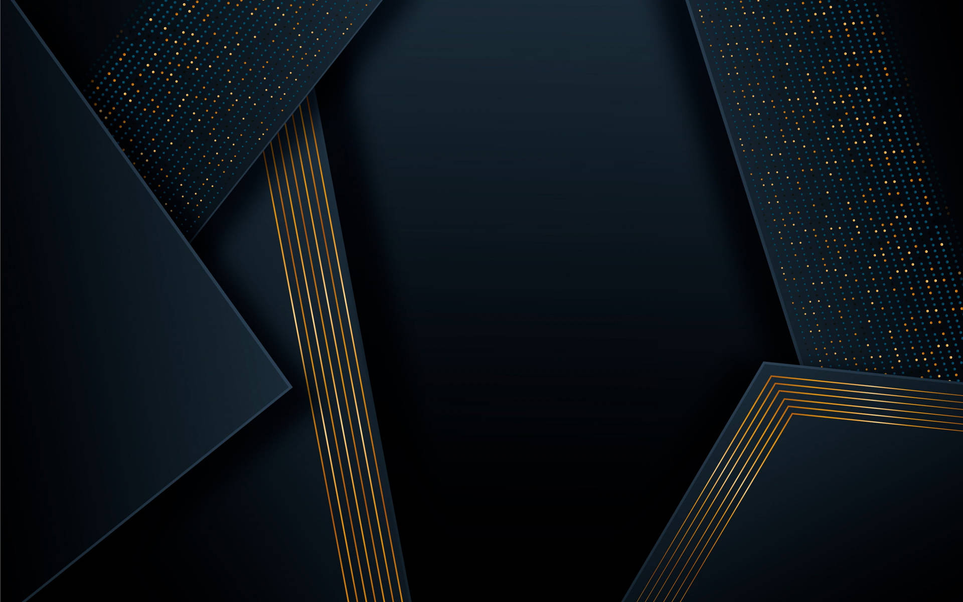 Classy Blue And Gold Presentation Background