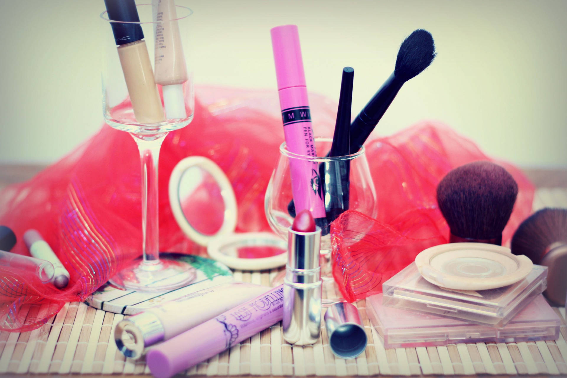 Classy Makeup Tools Background