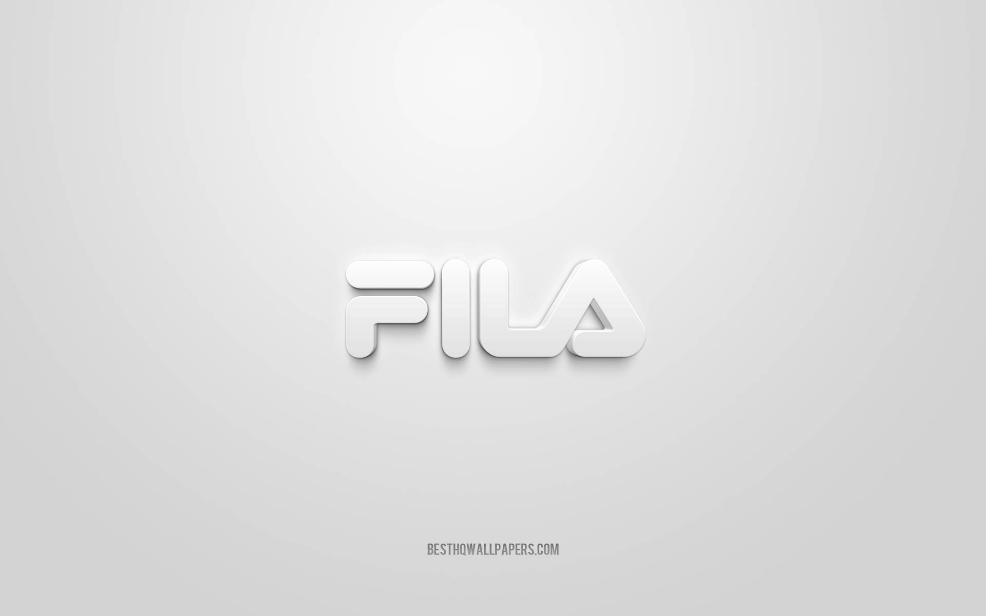 Classy White-on-white Fila Sneakers Background