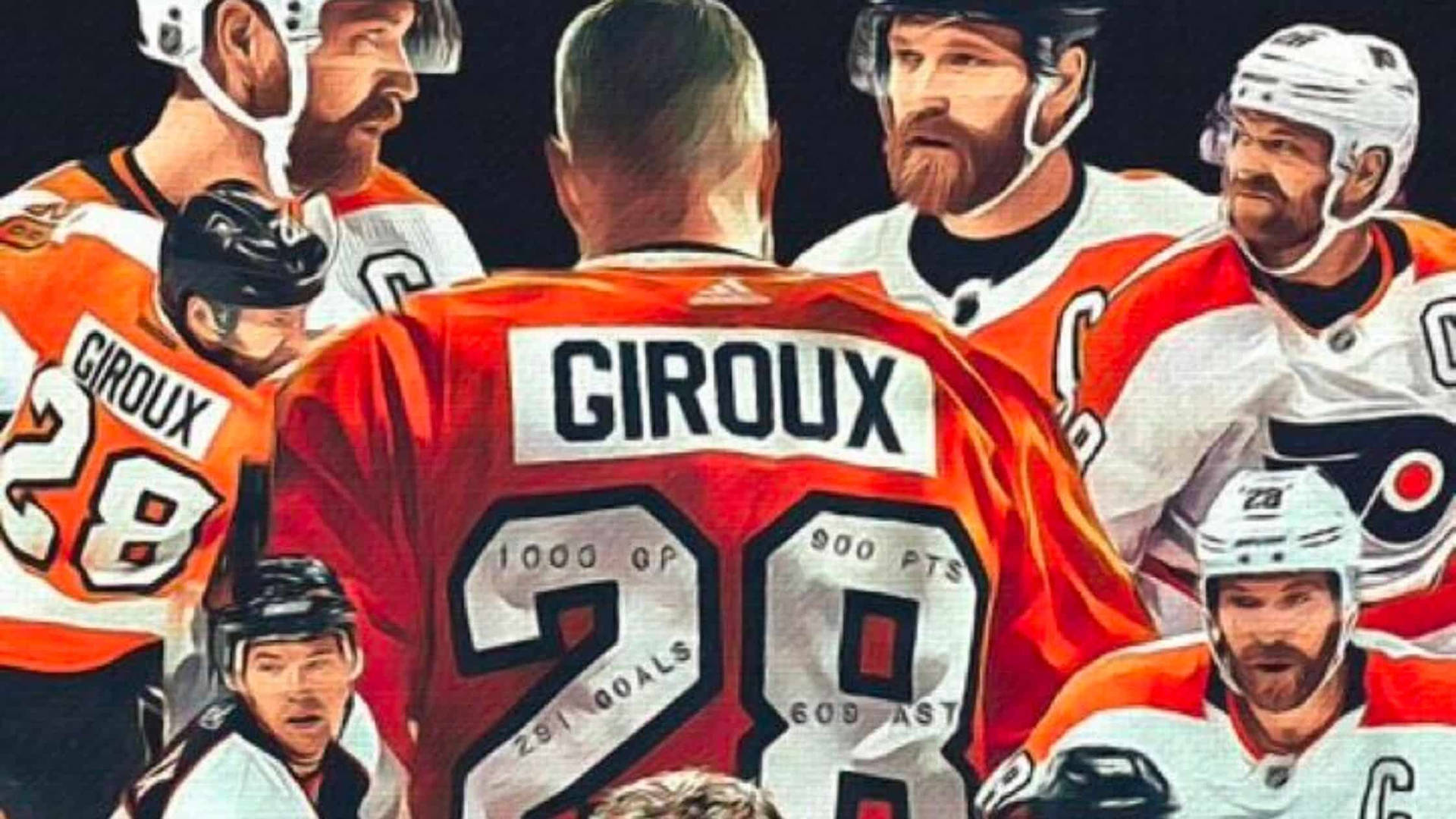 Claude Giroux Philadelphia Flyers Collage Background