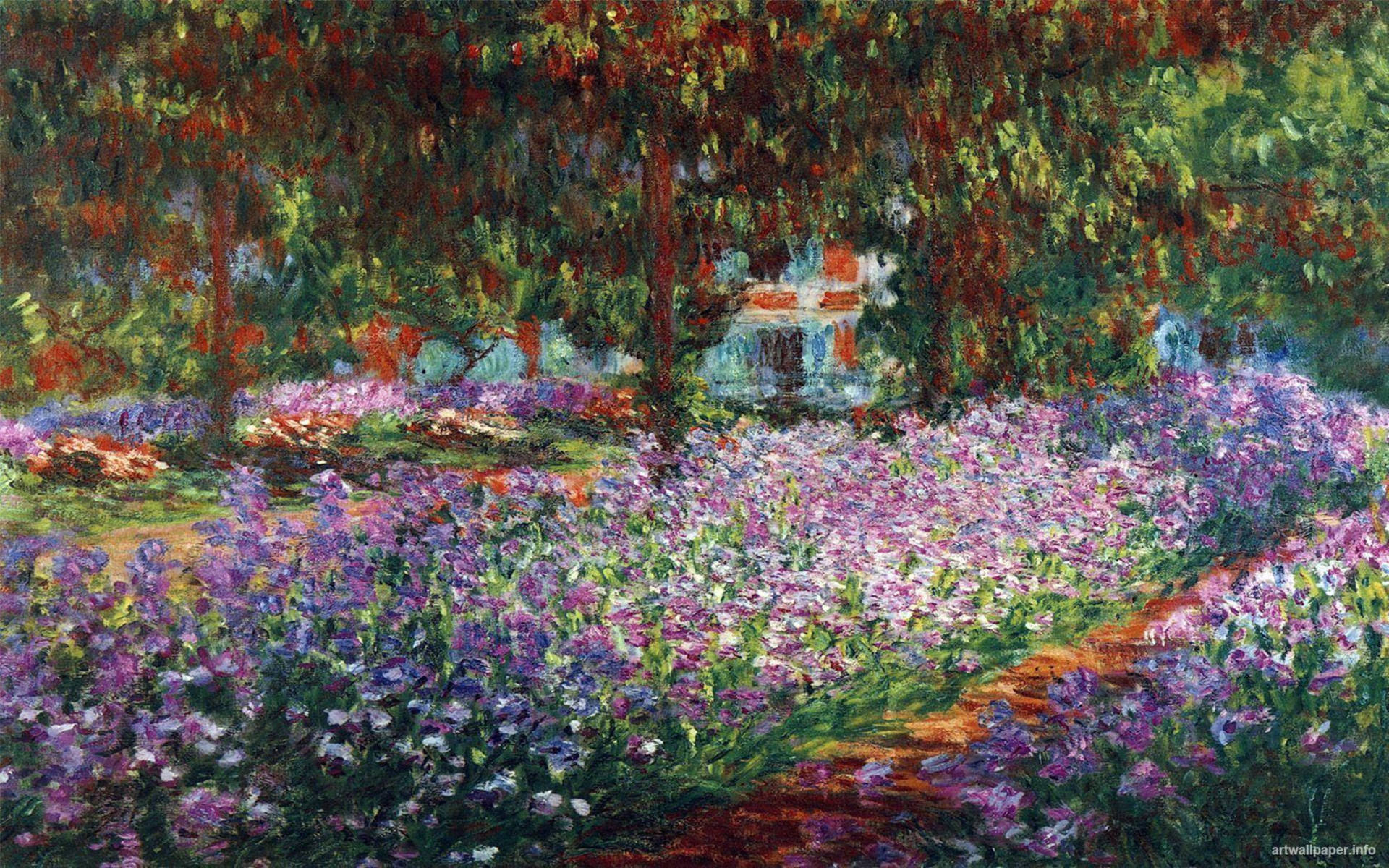 Claude Monet's Artist's Garden At Giverny Background