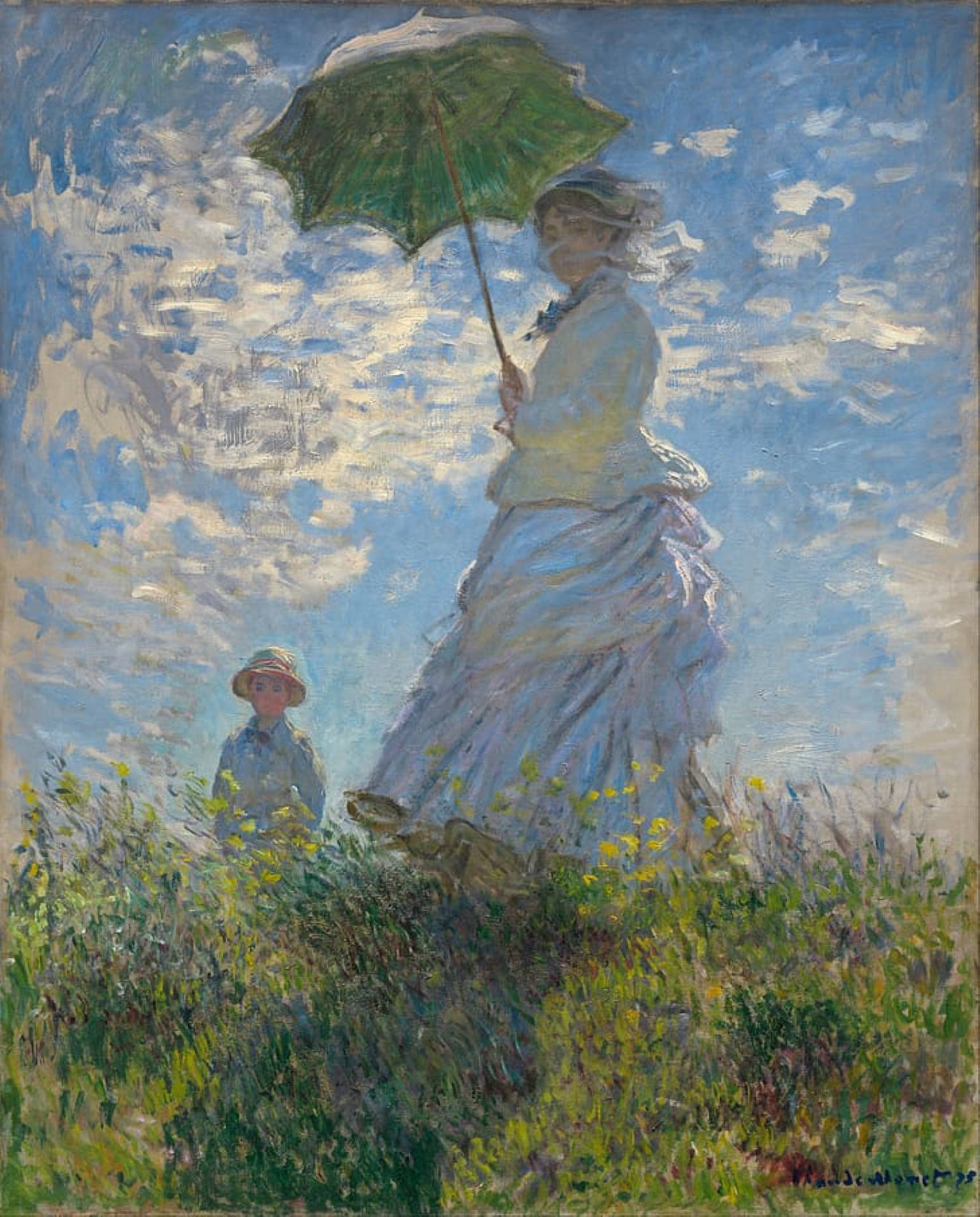 Claude Monet's The Stroll Art Background