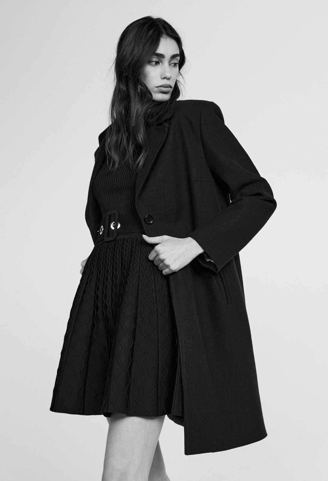 Claudie Pierlot Black Dress And Coat Background