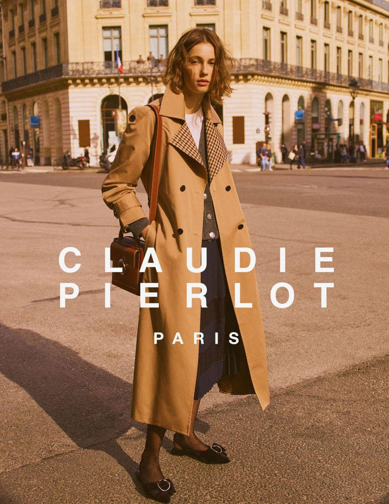 Claudie Pierlot Brown Trench Coat Background