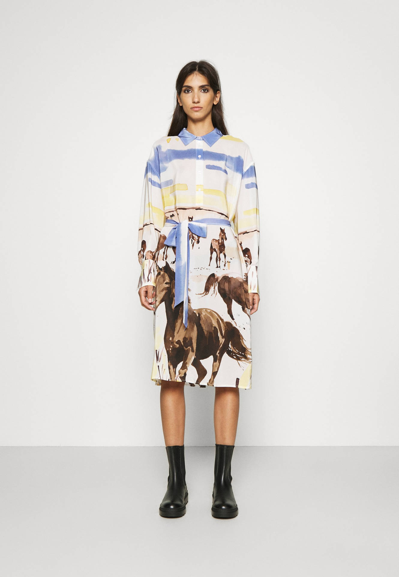 Claudie Pierlot Horse Painted Dress Background