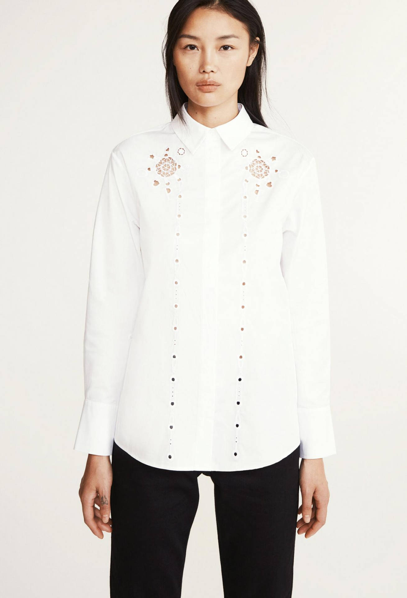 Claudie Pierlot White Button Down Shirt Background