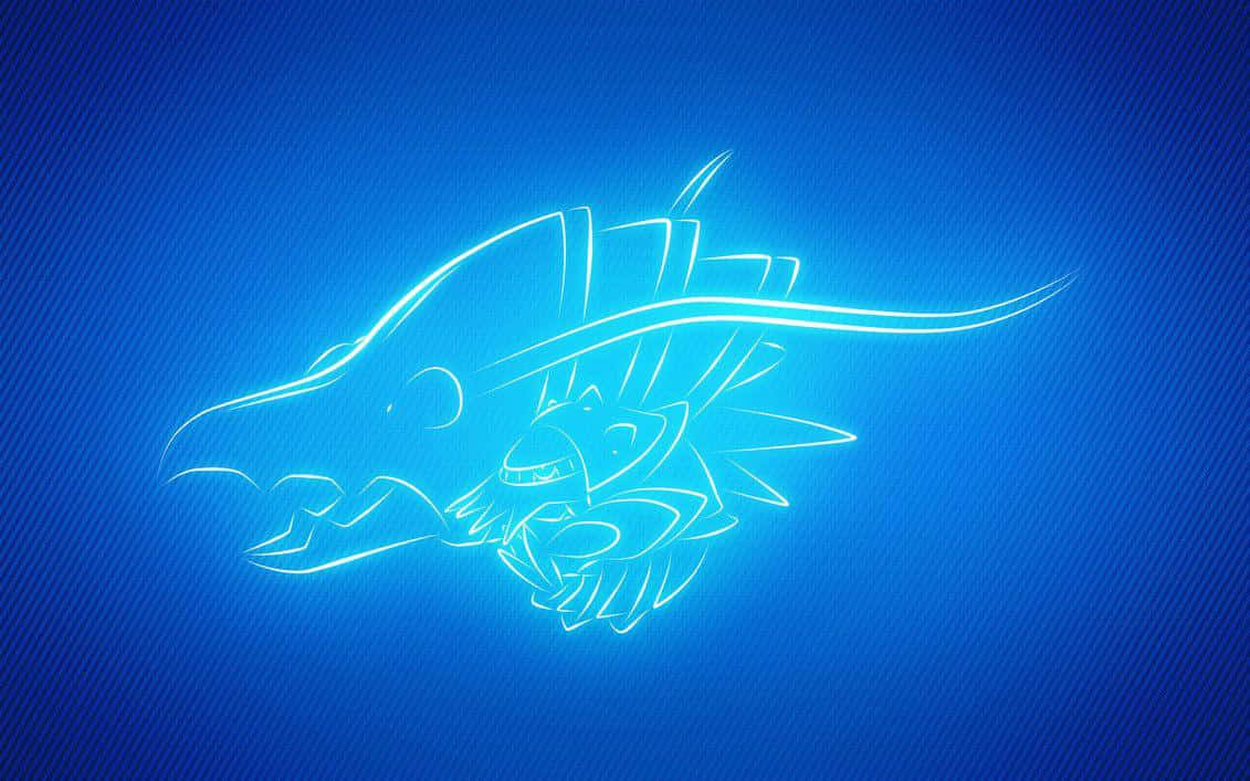 Clawitzer Neon Silhouette Background