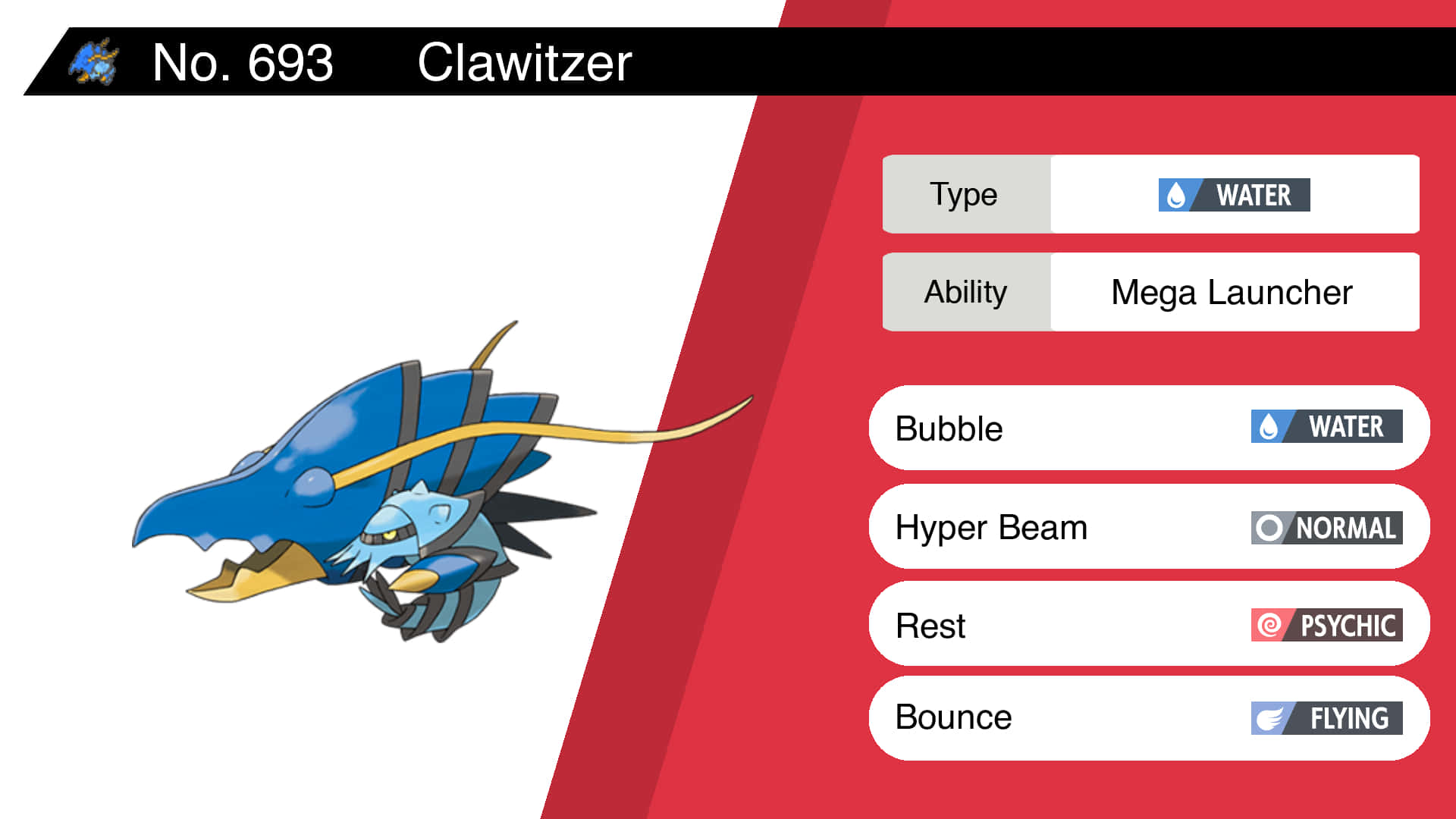 Clawitzer Showcasing Strength In Pokemon Game