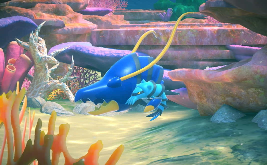 Clawitzer Swimming On Sea Bed