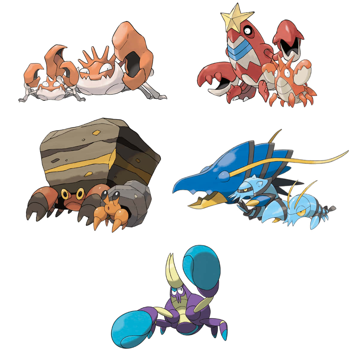 Clawitzer With Crab And Lobster Pokémon