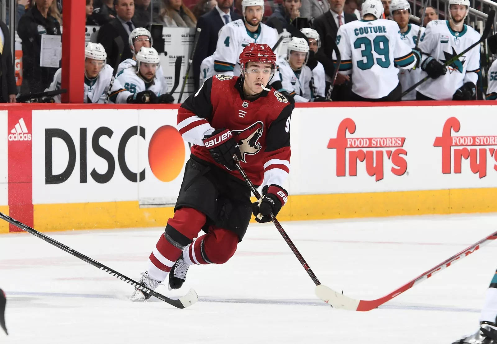 Clayton Keller Arizona Coyotes Against Carolina Hurricanes Background