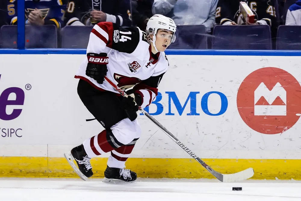 Clayton Keller Arizona Coyotes Nhl Debut Background