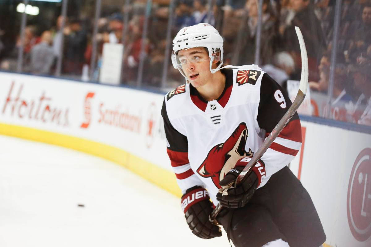 Clayton Keller Arizona Coyotes Vs. Toronto Maple Leaves Background