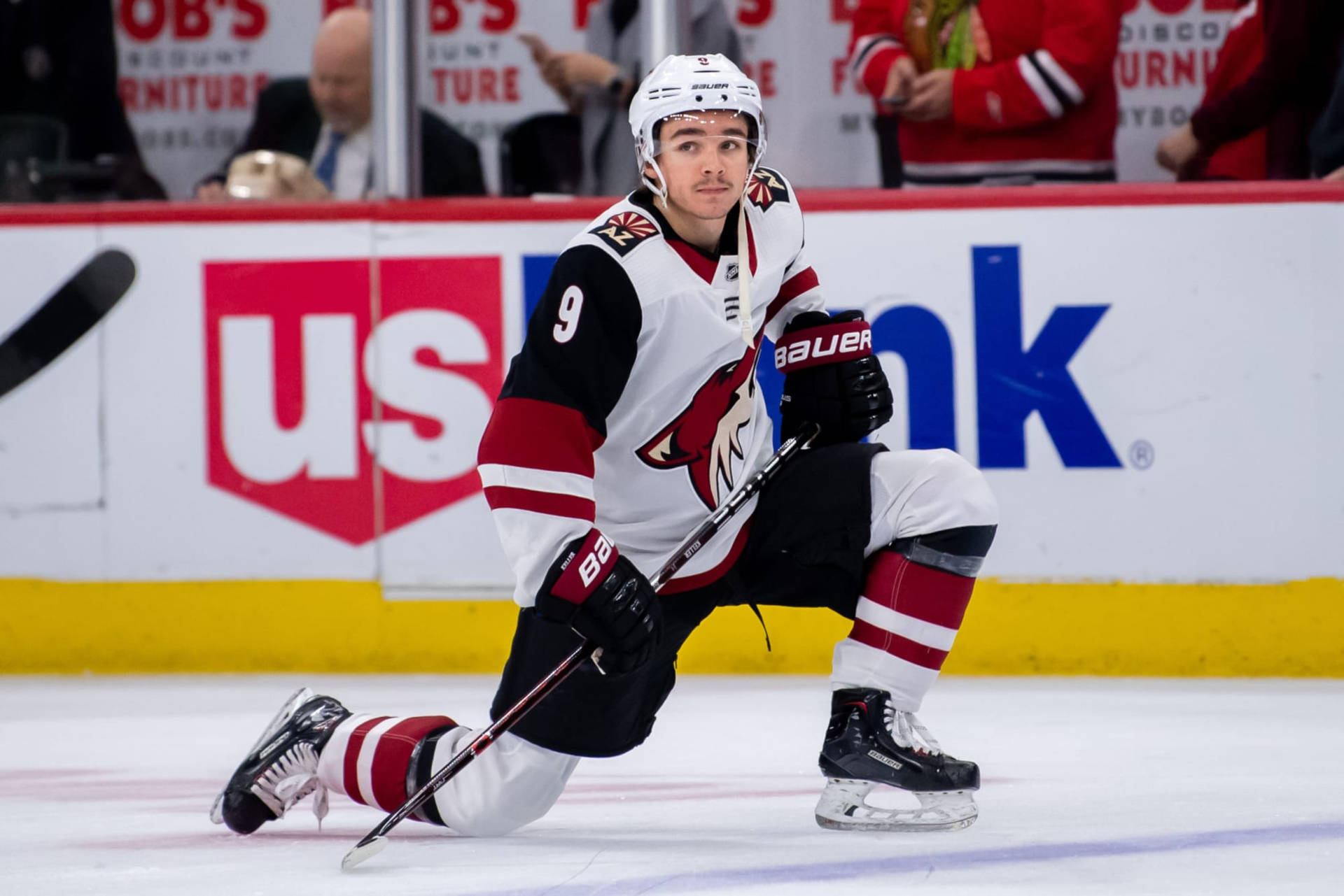 Clayton Keller Arizona Coyotes Warm Up Background