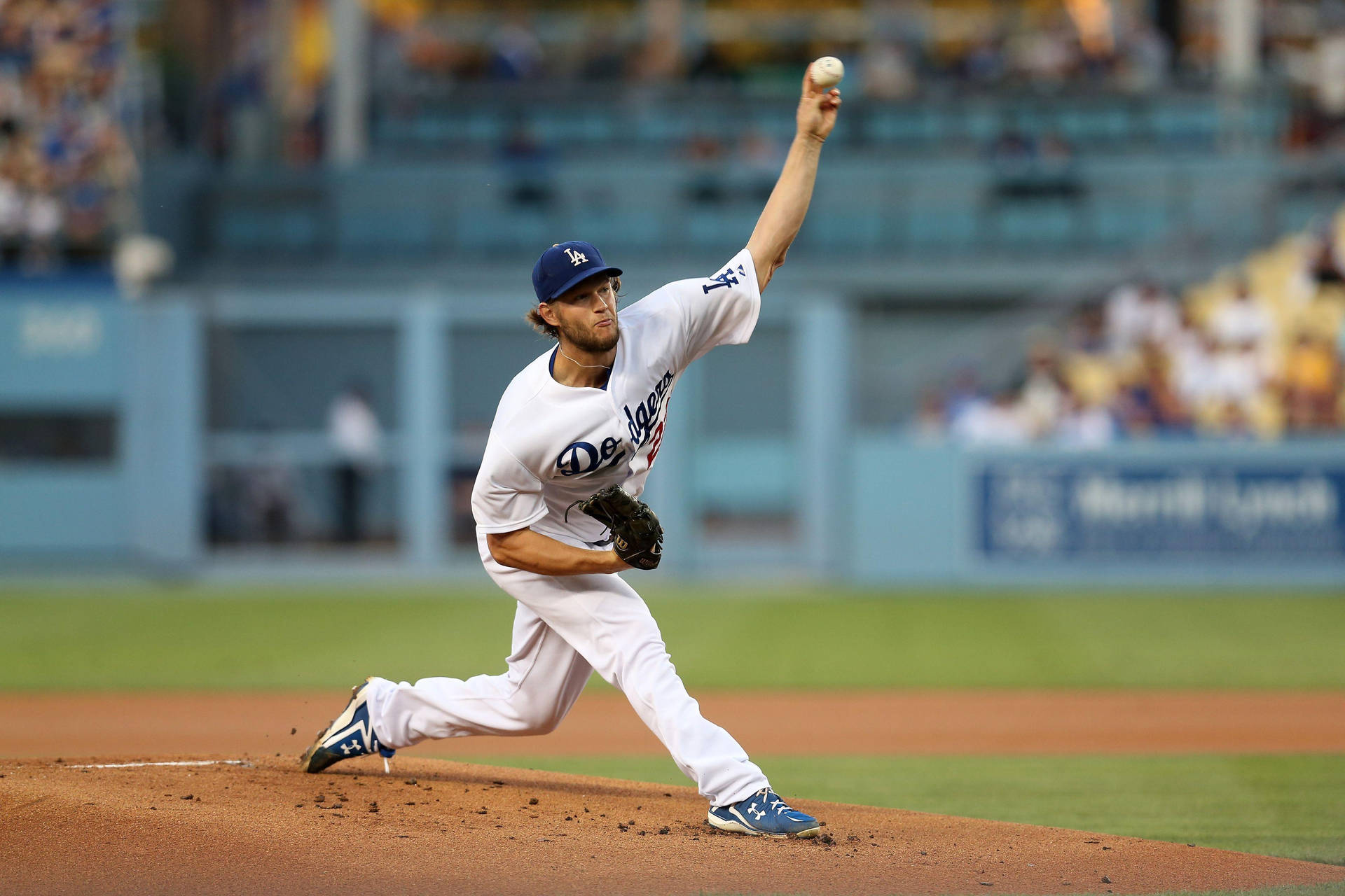 Clayton Kershaw Ball Throwing Background