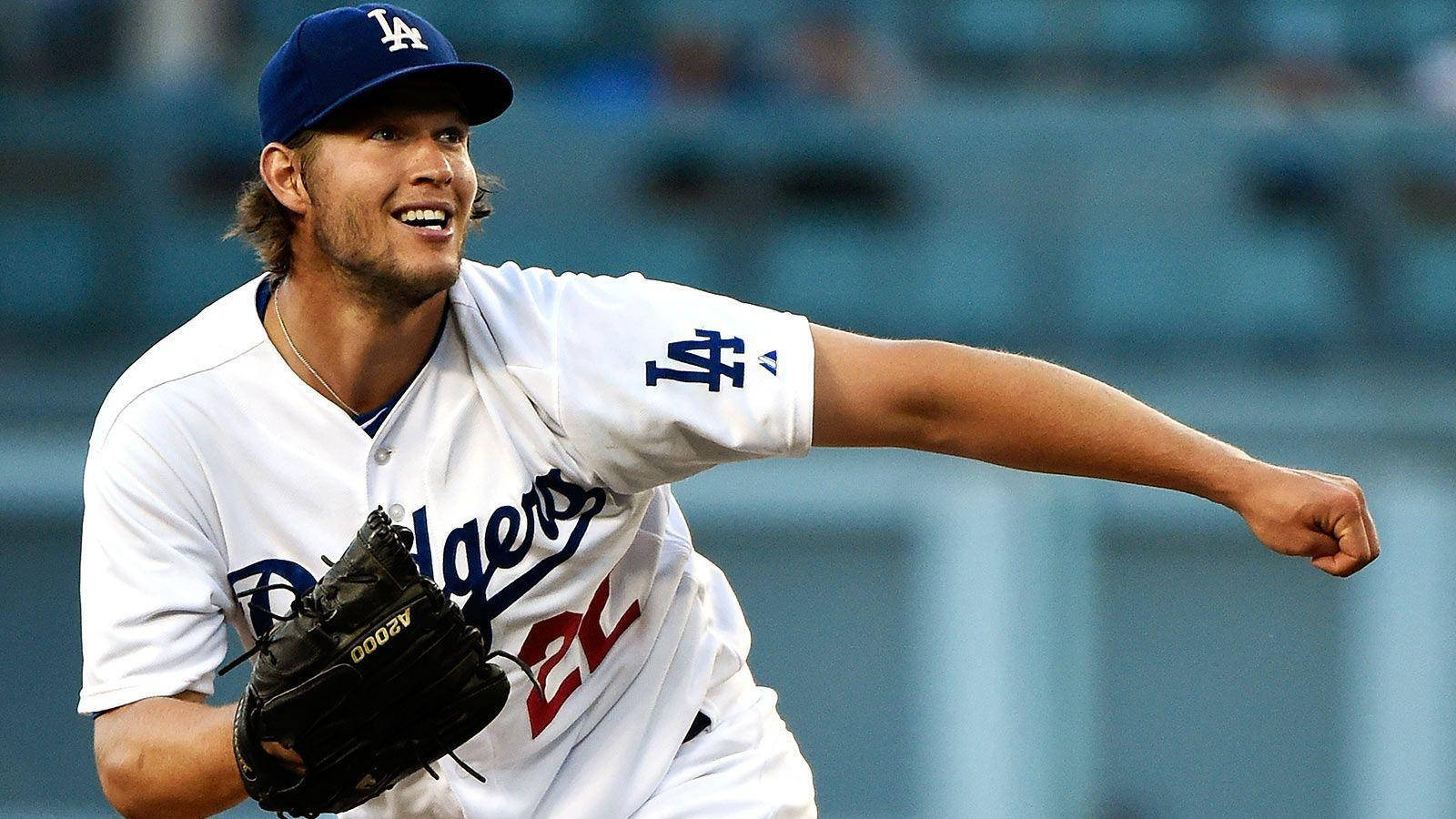 Clayton Kershaw Enjoying The Game Background