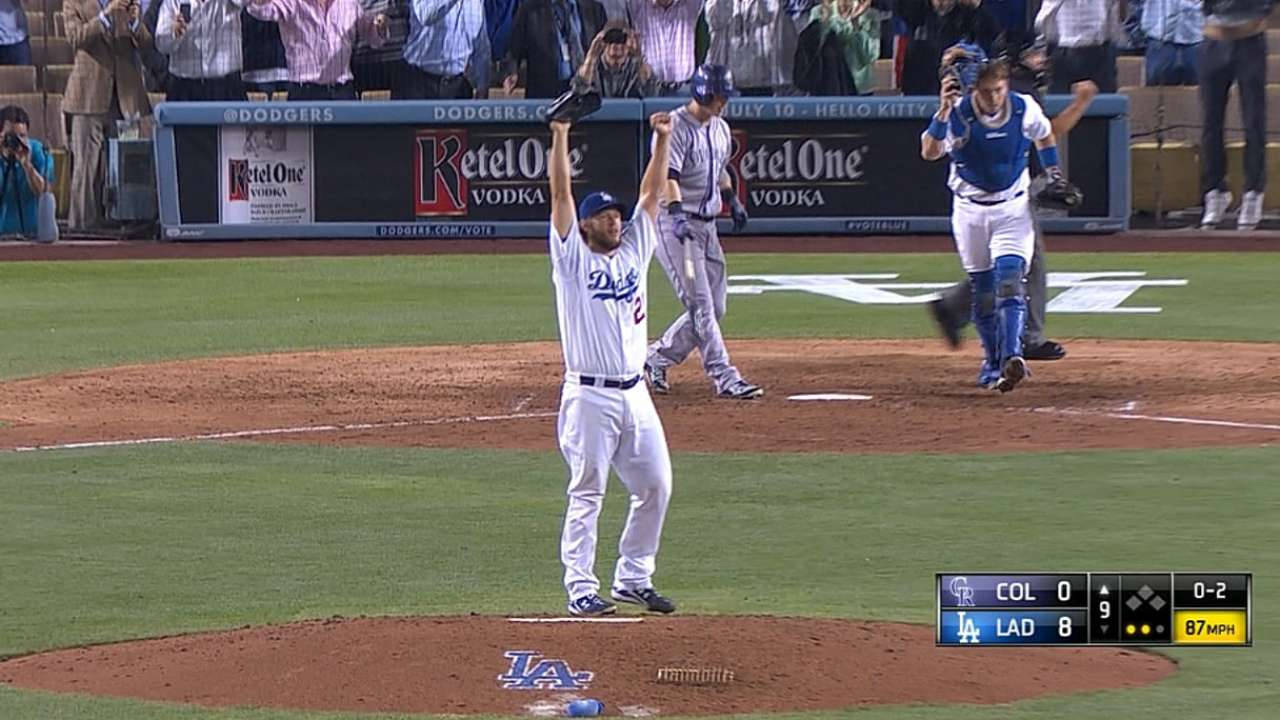 Clayton Kershaw Fist In The Air