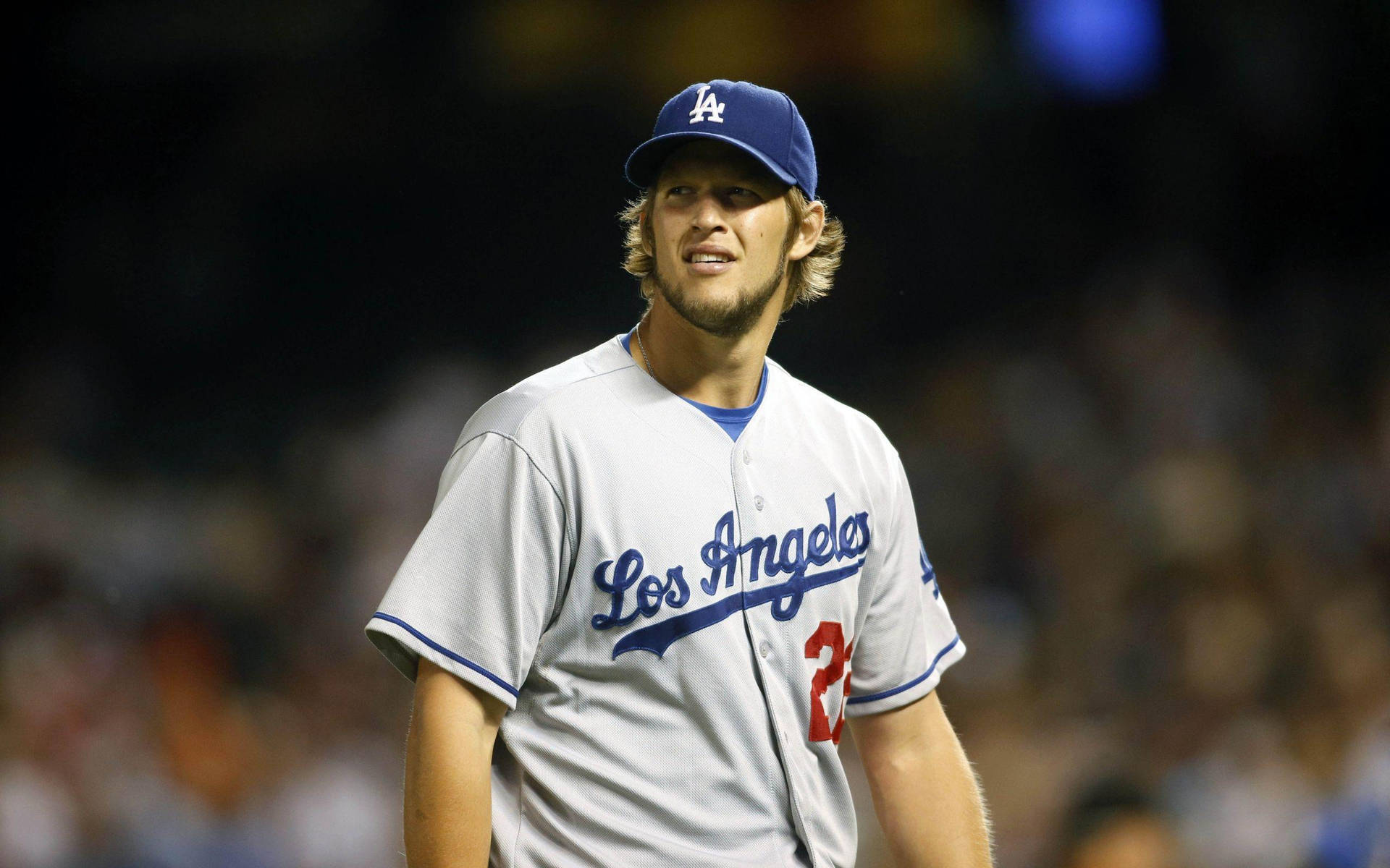 Clayton Kershaw Grinning Background