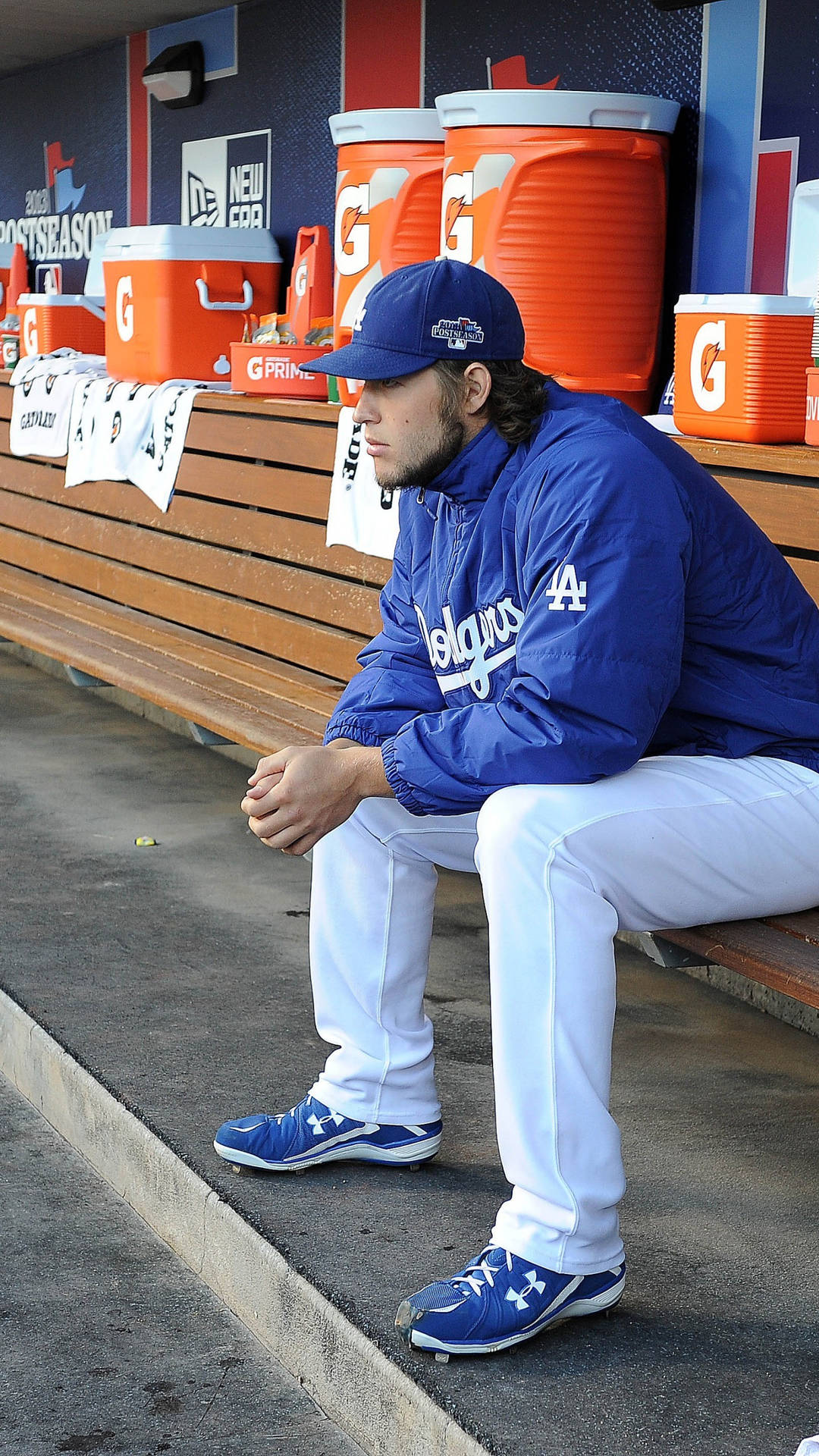 Clayton Kershaw On Bench