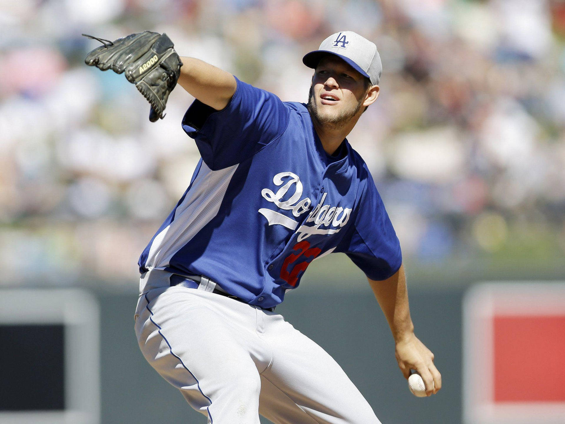 Clayton Kershaw Pitching In Blue